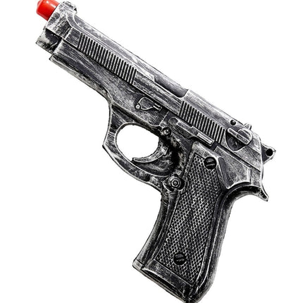 Grijze Nep Pistool 19cm van Widmann koop je bij Partywinkel