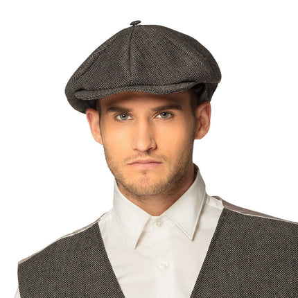 Grijze Pet Peaky Blinders Birmingham van Boland koop je bij Partywinkel