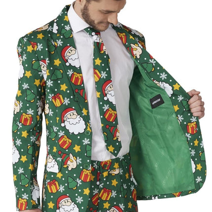 Groen Pak Kerstmis van Suitmeister koop je bij Partywinkel