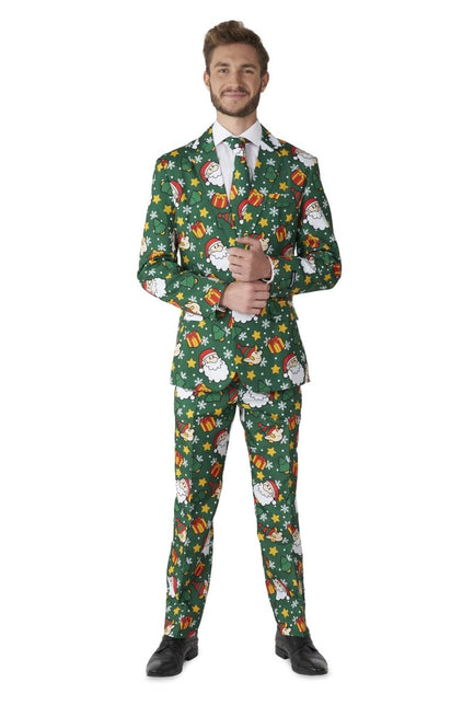 Groen Pak Kerstmis van Suitmeister koop je bij Partywinkel