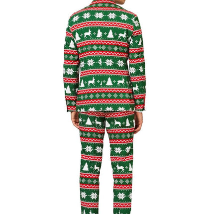 Groen Rode Pak Kerstmis van OppoSuits koop je bij Partywinkel