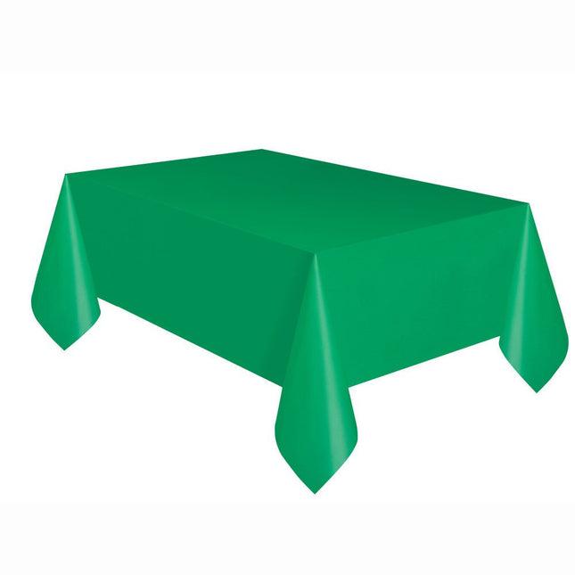 Groen Tafelkleed Plastic 2,74m van Unique koop je bij Partywinkel