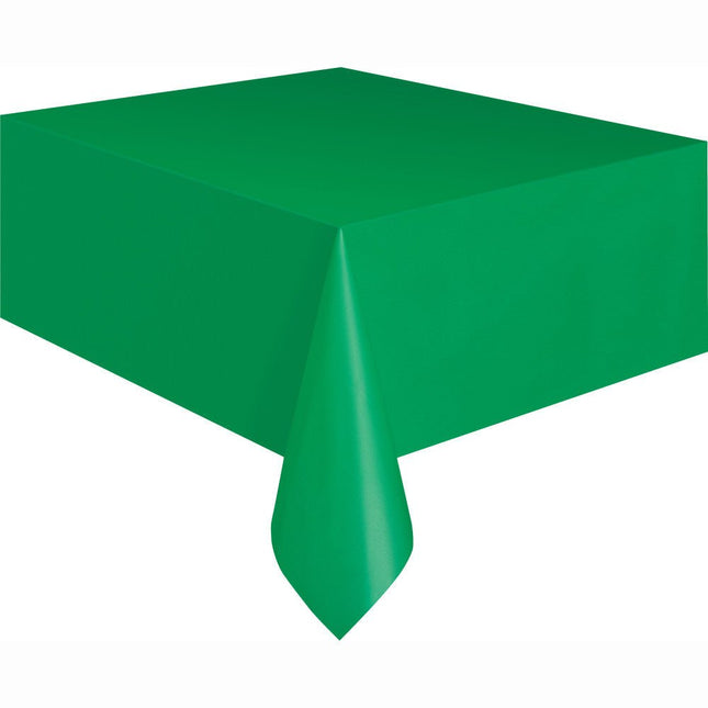 Groen Tafelkleed Plastic 2,74m van Unique koop je bij Partywinkel