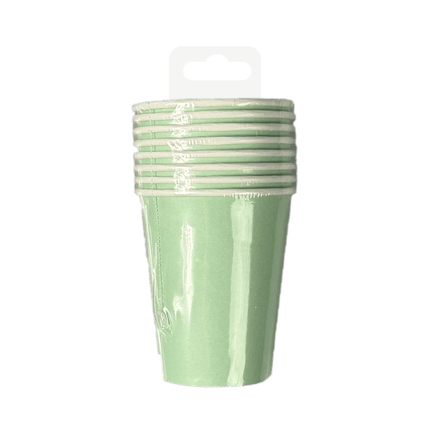 Groene Bekers 7cm 8st van Paper Dreams koop je bij Partywinkel
