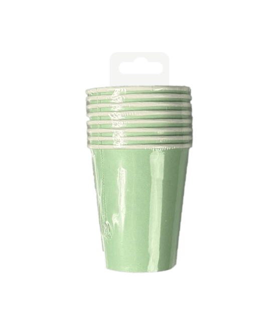 Groene Bekers 7cm 8st van Paper Dreams koop je bij Partywinkel
