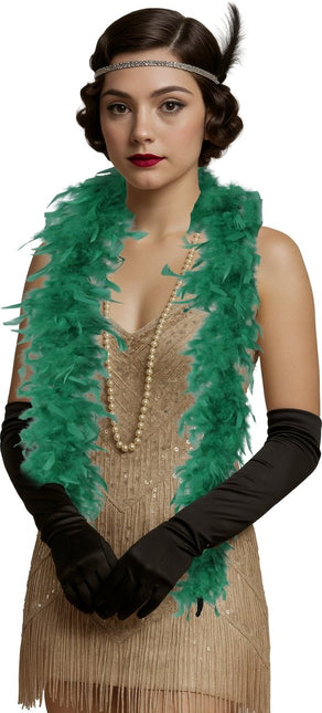 Groene Boa Veren 80gr van Fiestas Guirca koop je bij Partywinkel