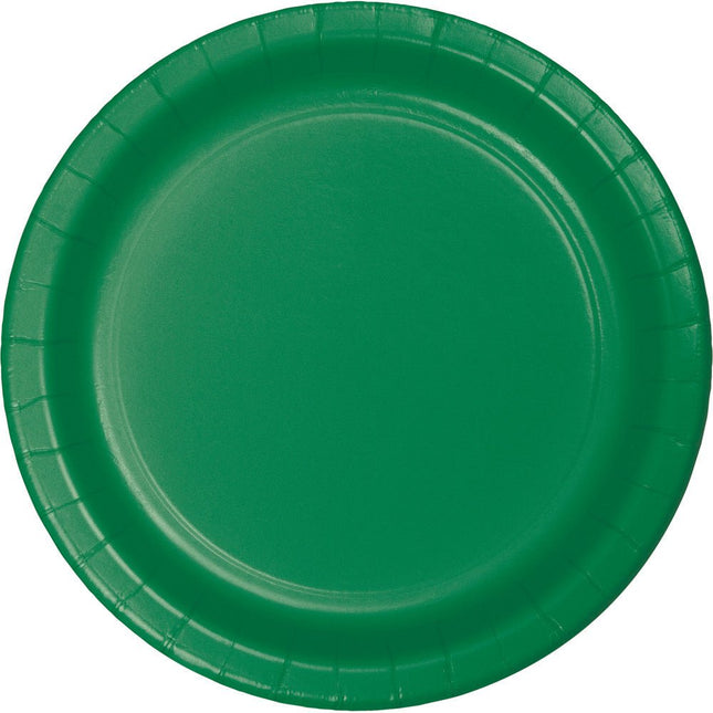 Groene Borden 23cm 8st van Creative Converting koop je bij Partywinkel