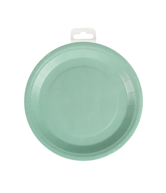 Groene Borden Pastel 23cm 8st van Paper Dreams koop je bij Partywinkel