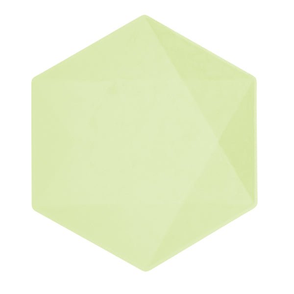 Groene Borden Zeshoek 26cm 6st van Riethmueller koop je bij Partywinkel