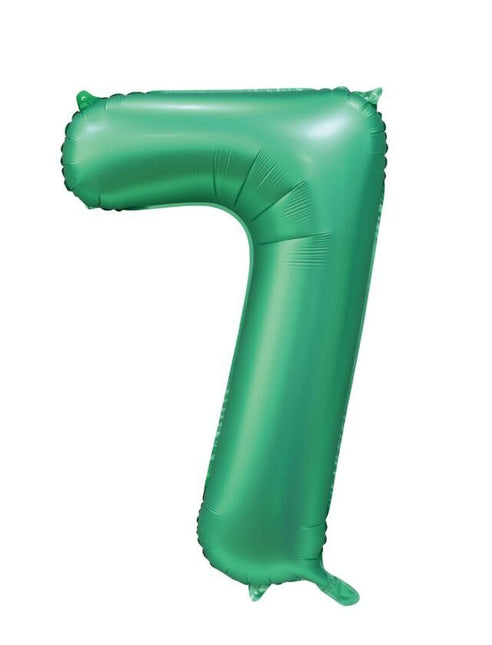 Groene Cijfer Ballon 7 Jaar Glans 86cm van WeFiesta koop je bij Partywinkel