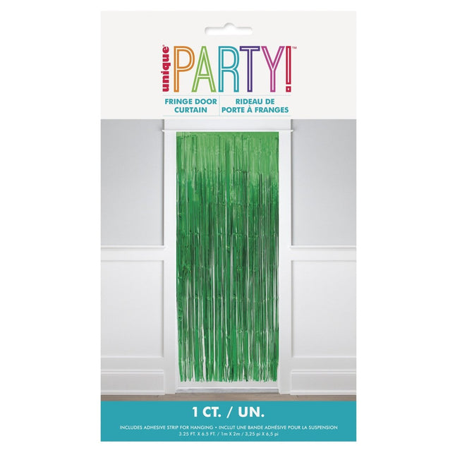 Groene Deurgordijn 2m van Unique koop je bij Partywinkel