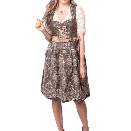 Groene Dirndl Jurk Oktoberfest Dames Jaquard van Haus Huberts koop je bij Partywinkel