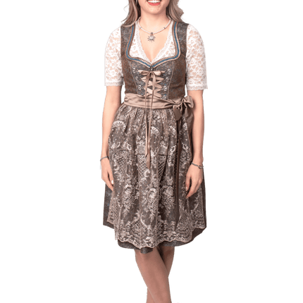 Groene Dirndl Jurk Oktoberfest Dames Jaquard van Haus Huberts koop je bij Partywinkel