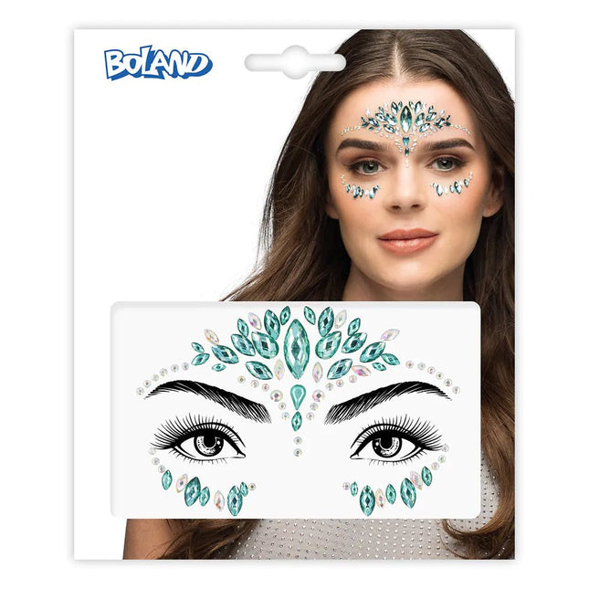 Groene Gezicht Stickers Emilia van Boland koop je bij Partywinkel