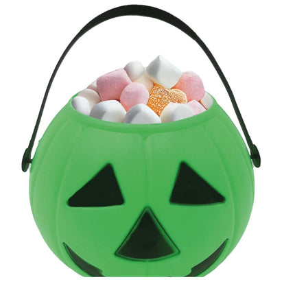 Groene Halloween Snoep Emmer Pompoen 15cm van Fiestas Guirca koop je bij Partywinkel