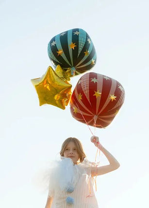 Groene Helium Ballon Sterren Leeg 75cm van Partydeco koop je bij Partywinkel