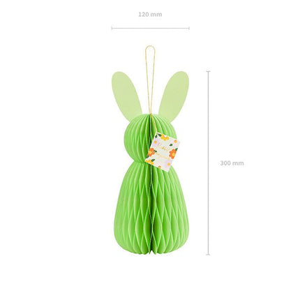 Groene Honeycomb Konijn 30cm van Partydeco koop je bij Partywinkel
