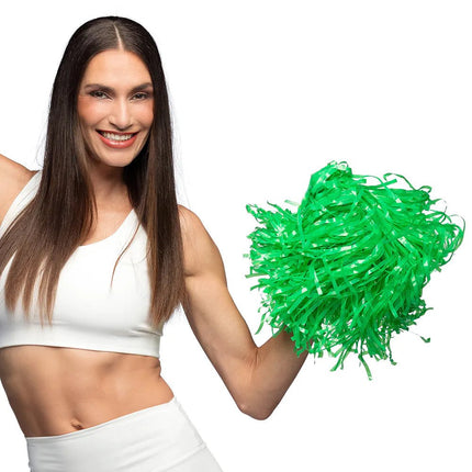Groene Pompom 34cm van Boland koop je bij Partywinkel