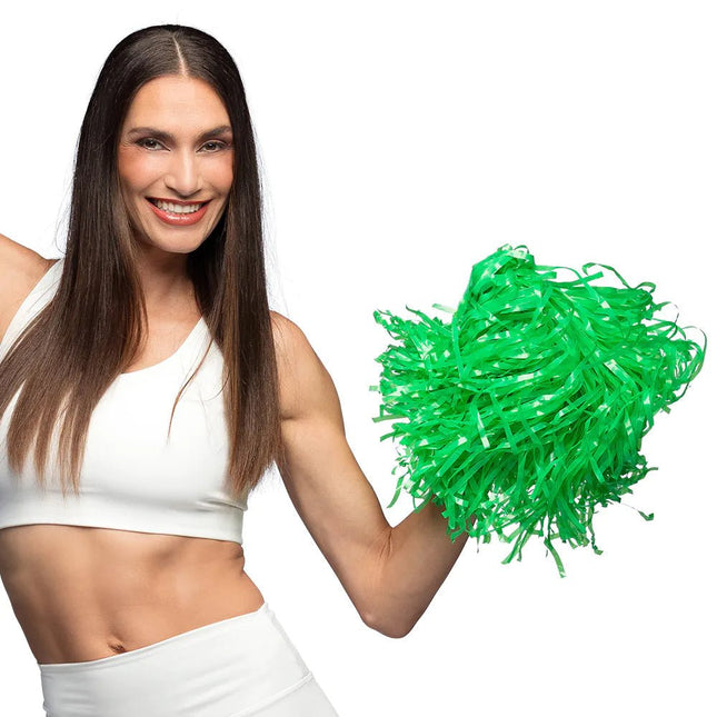 Groene Pompom 34cm van Boland koop je bij Partywinkel