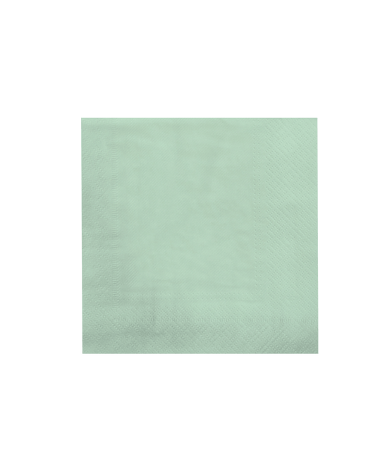 Groene Servetten Pastel 16,5cm 8st van Paper Dreams koop je bij Partywinkel