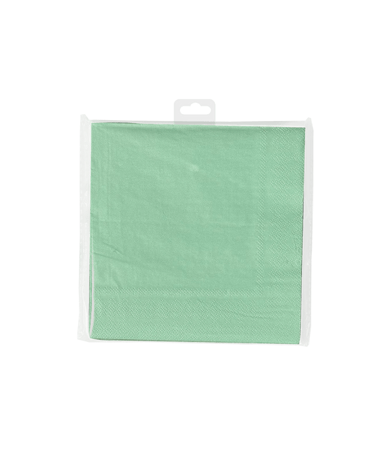 Groene Servetten Pastel 16,5cm 8st van Paper Dreams koop je bij Partywinkel