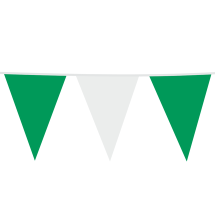 Groen/Wit XL Slingers 10m van WeFiesta koop je bij Partywinkel