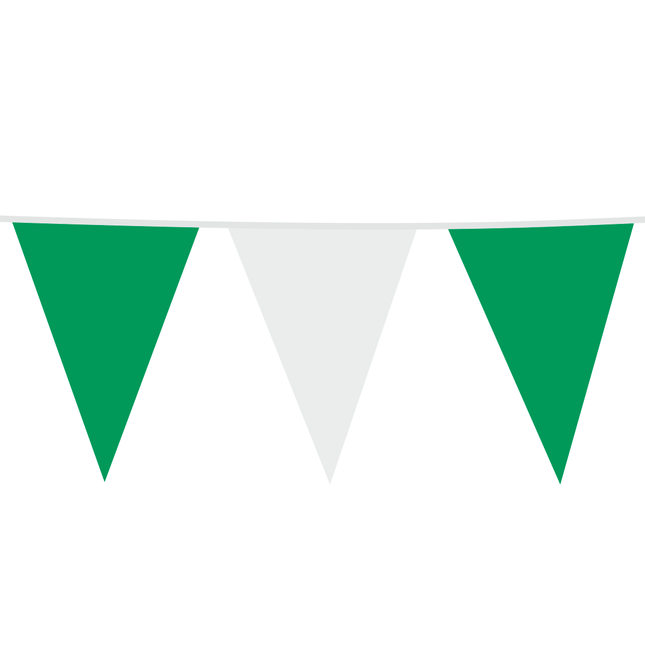 Groen/Wit XL Slingers 10m van WeFiesta koop je bij Partywinkel