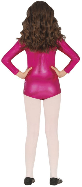 Gympakje Fuchsia Meisje Metallic van Fiestas Guirca koop je bij Partywinkel