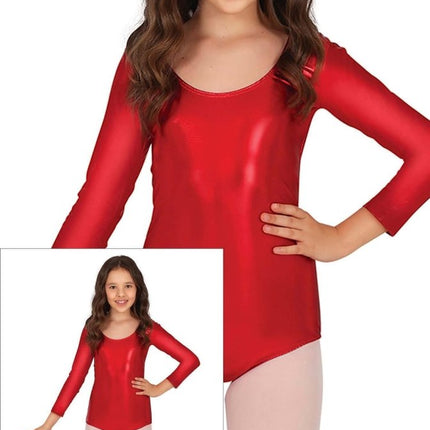 Gympakje Rood Meisje Metallic van Fiestas Guirca koop je bij Partywinkel
