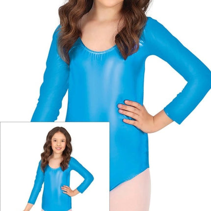 Gympakje Turquoise Meisje Metallic van Fiestas Guirca koop je bij Partywinkel