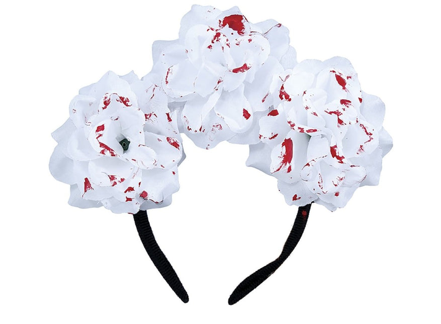 Haarband Bloederige Bloemen van Fiestas Guirca koop je bij Partywinkel