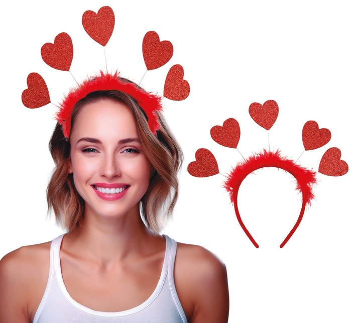 Haarband Hartjes Rood van Fiestas Guirca koop je bij Partywinkel