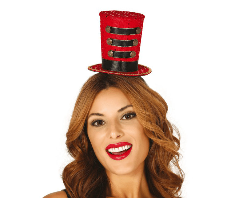 Haarband Majorette Mini Hoed Rood van Fiestas Guirca koop je bij Partywinkel