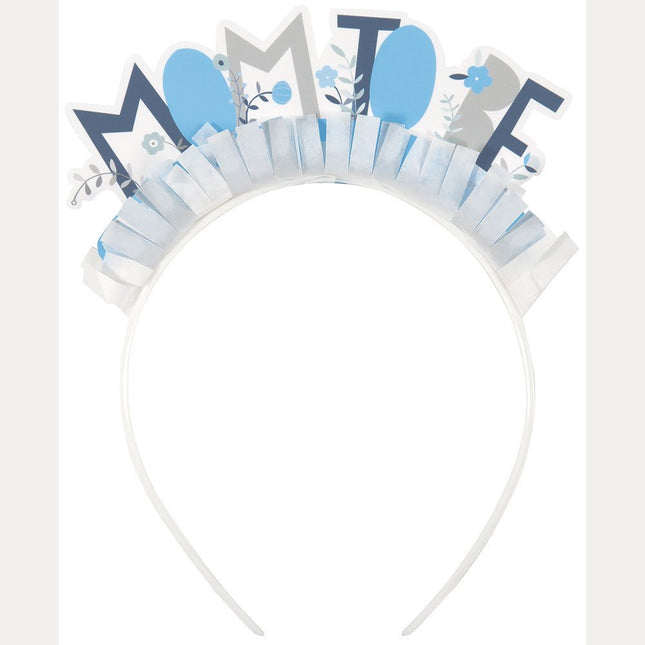 Haarband Mom To Be Blauw van Unique koop je bij Partywinkel
