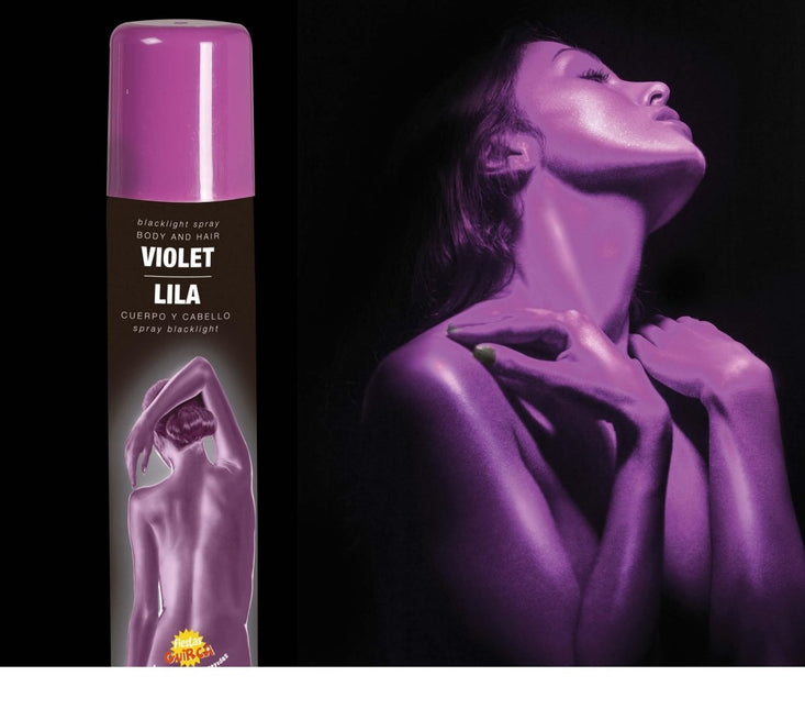 Hair and Body Spray UV Lila 75ml van Fiestas Guirca koop je bij Partywinkel
