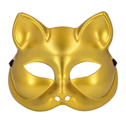 Halfmasker Kitty goud van Boland koop je bij Partywinkel