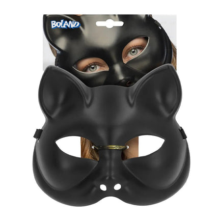 Halfmasker Kitty zwart van Boland koop je bij Partywinkel