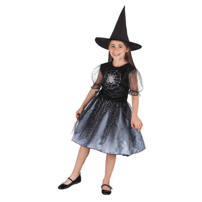 Halloweeen Heks Kostuum Spinnenweb Kind van Boland koop je bij Partywinkel