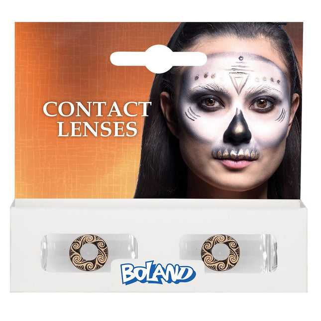 Halloween 12 - Maandslenzen Voodoo Swirl van Boland koop je bij Partywinkel