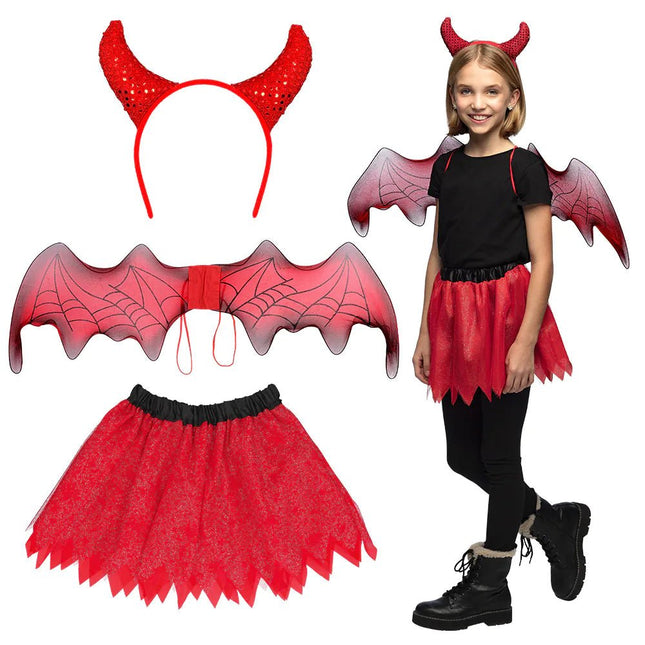 Halloween Accessoireset Meisje Duivel 3 delig van Boland koop je bij Partywinkel