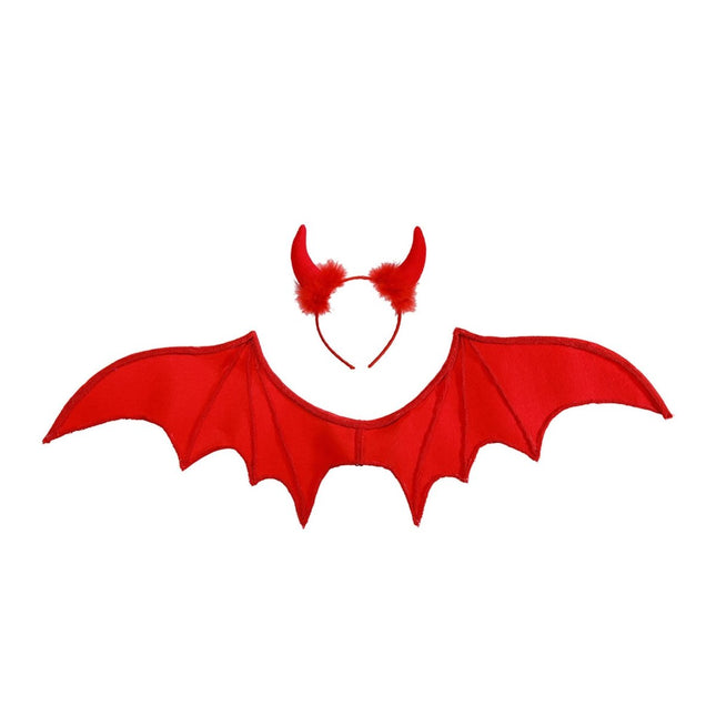 Halloween Accessoireset Rood Duivel 2 delig van Widmann koop je bij Partywinkel