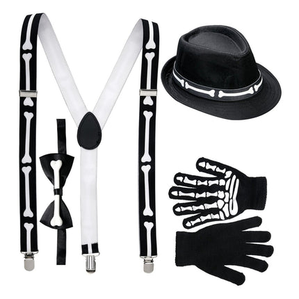 Halloween Accessoireset Skelet 4 delig van Widmann koop je bij Partywinkel