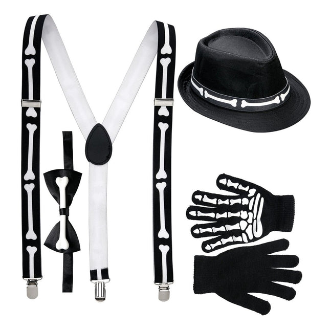 Halloween Accessoireset Skelet 4 delig van Widmann koop je bij Partywinkel