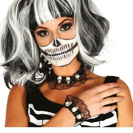 Halloween Armband En Choker Doodskop van Fiestas Guirca koop je bij Partywinkel