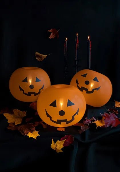Halloween Ballonnen Oranje Pompoenen 25cm 5st van Partydeco koop je bij Partywinkel