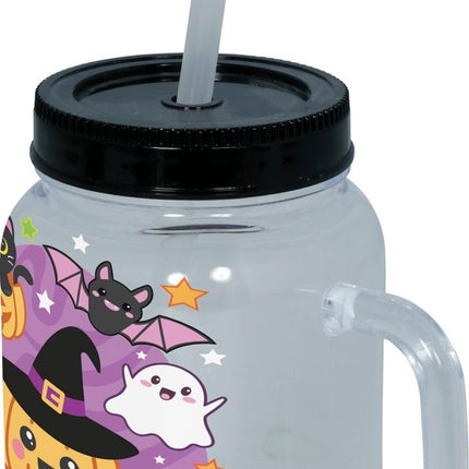 Halloween Beker Pompoen Met Rietje van Fiestas Guirca koop je bij Partywinkel