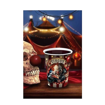 Halloween Bekers Clown 240ml 6st van Fiestas Guirca koop je bij Partywinkel