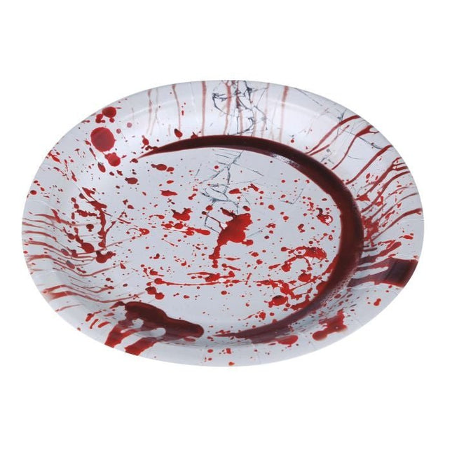 Halloween Bloederige Borden 23cm 6st van Fiestas Guirca koop je bij Partywinkel