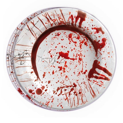 Halloween Bloederige Borden 23cm 6st van Fiestas Guirca koop je bij Partywinkel