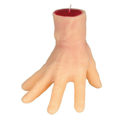 Halloween Bloederige Hand Kaars 15cm van Fiestas Guirca koop je bij Partywinkel